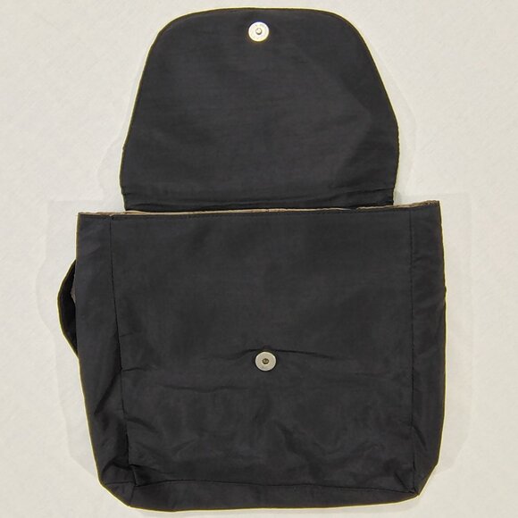 BAGGALLINI Studded Shoulder Tote Handbag Black Nylon Purse Light Weight Pockets - Picture 7 of 16